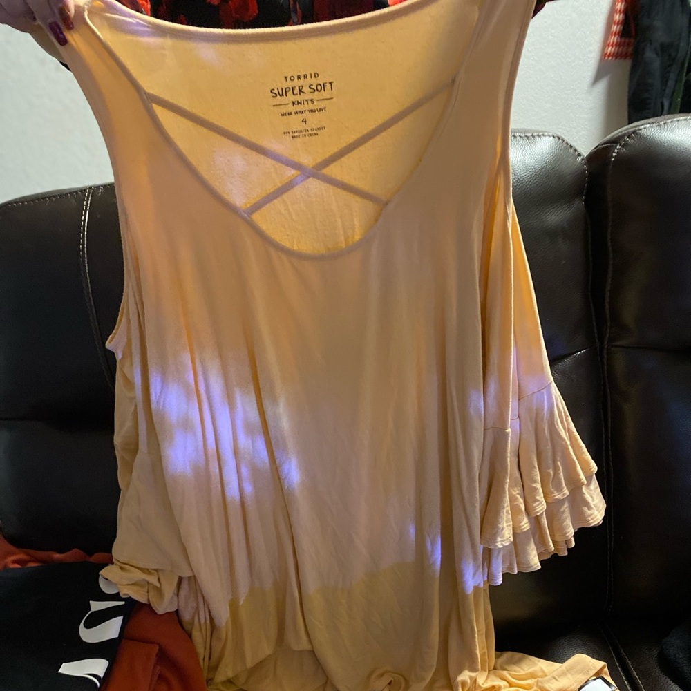 Torrid super  soft cold shoulder top